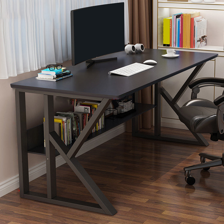 Rectangular Office Desk Contemporary Gaming Desk with Metal Legs