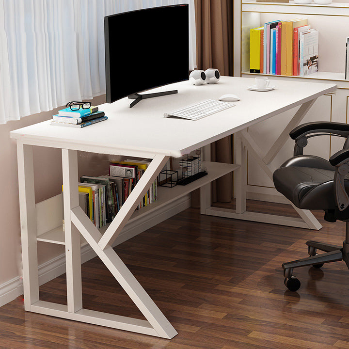 Rectangular Office Desk Contemporary Gaming Desk with Metal Legs