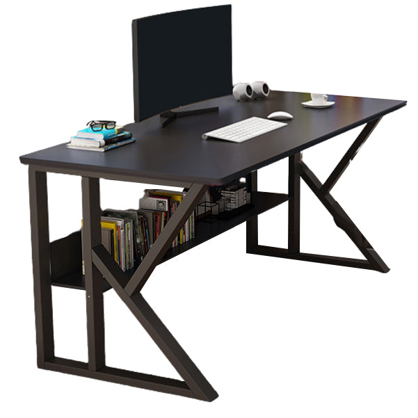 Rectangular Office Desk Contemporary Gaming Desk with Metal Legs