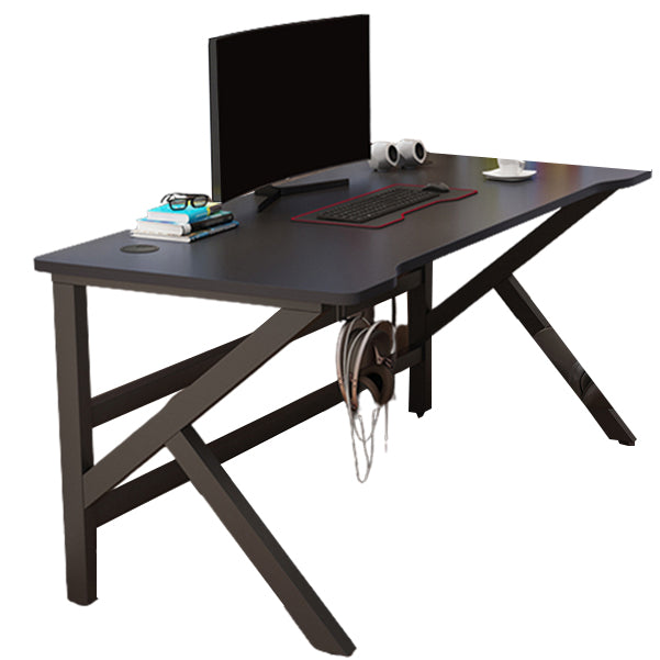 Rectangular Office Desk Contemporary Gaming Desk with Metal Legs