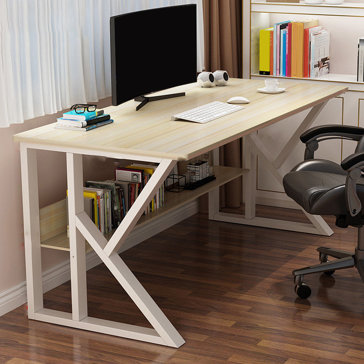 Rectangular Office Desk Contemporary Gaming Desk with Metal Legs