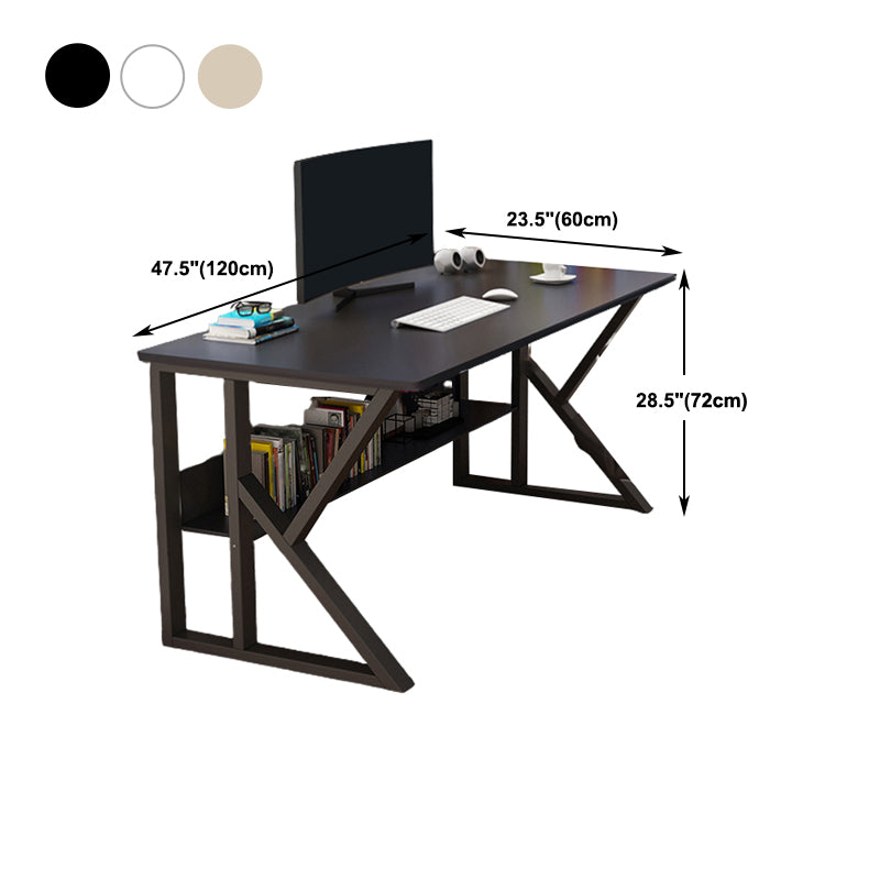 Rectangular Office Desk Contemporary Gaming Desk with Metal Legs