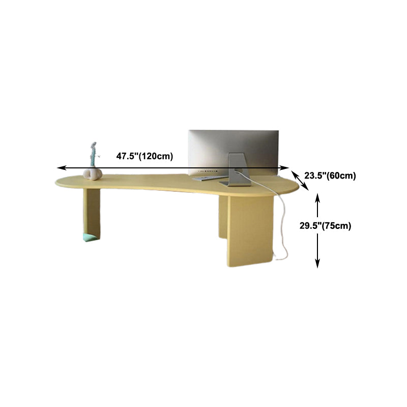 Unconventional Shape Writing Desk Modern Solid Wood Meeting Desk for Office