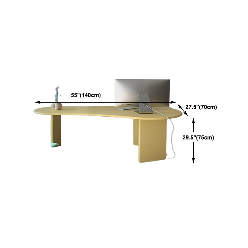 Unconventional Shape Writing Desk Modern Solid Wood Meeting Desk for Office