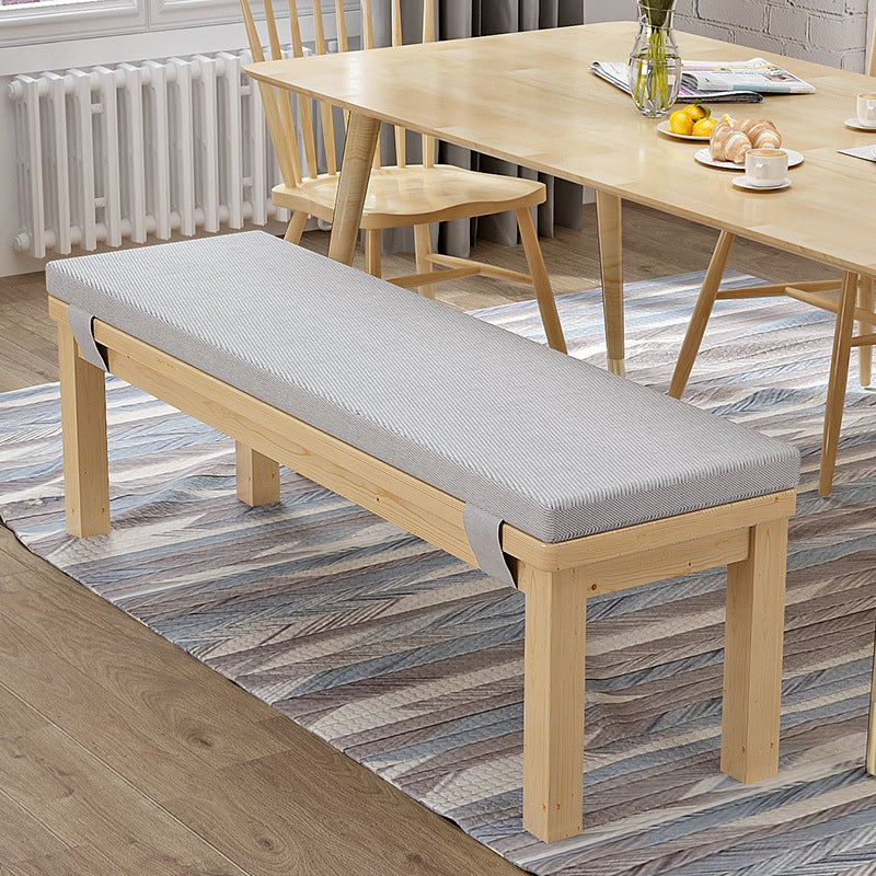 11.8" Wide Contemporary Seating Bench Solid Wood Bench with Squared Legs