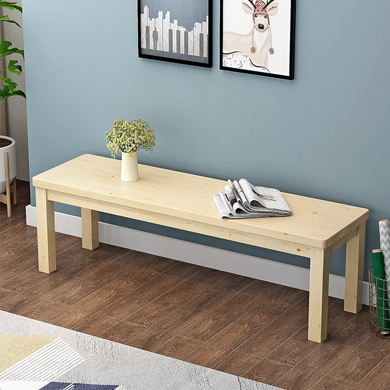 11.8" Wide Contemporary Seating Bench Solid Wood Bench with Squared Legs