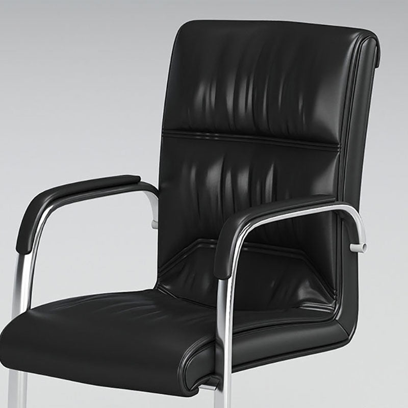 Arms Included Upholstered Office Chair No Distressing Leather Office Chair