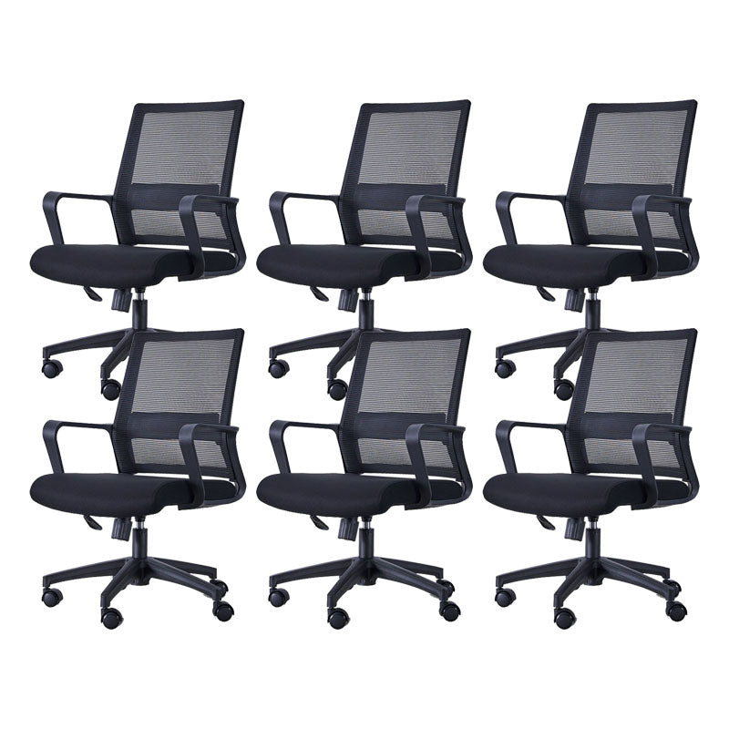 Swivel Fixed Arms Chair Breathable AirGrid Seat and Back Office Chair