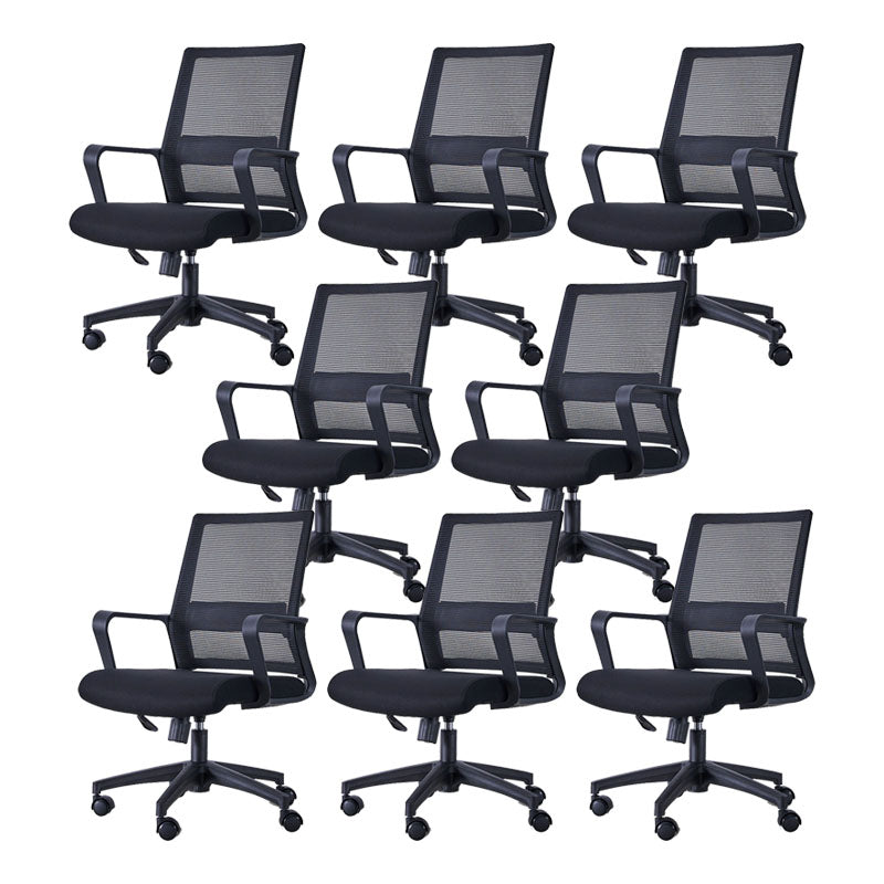 Swivel Fixed Arms Chair Breathable AirGrid Seat and Back Office Chair