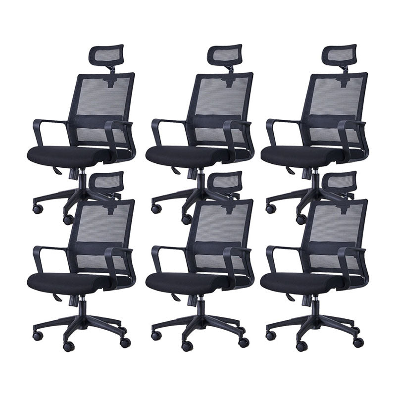 Swivel Fixed Arms Chair Breathable AirGrid Seat and Back Office Chair