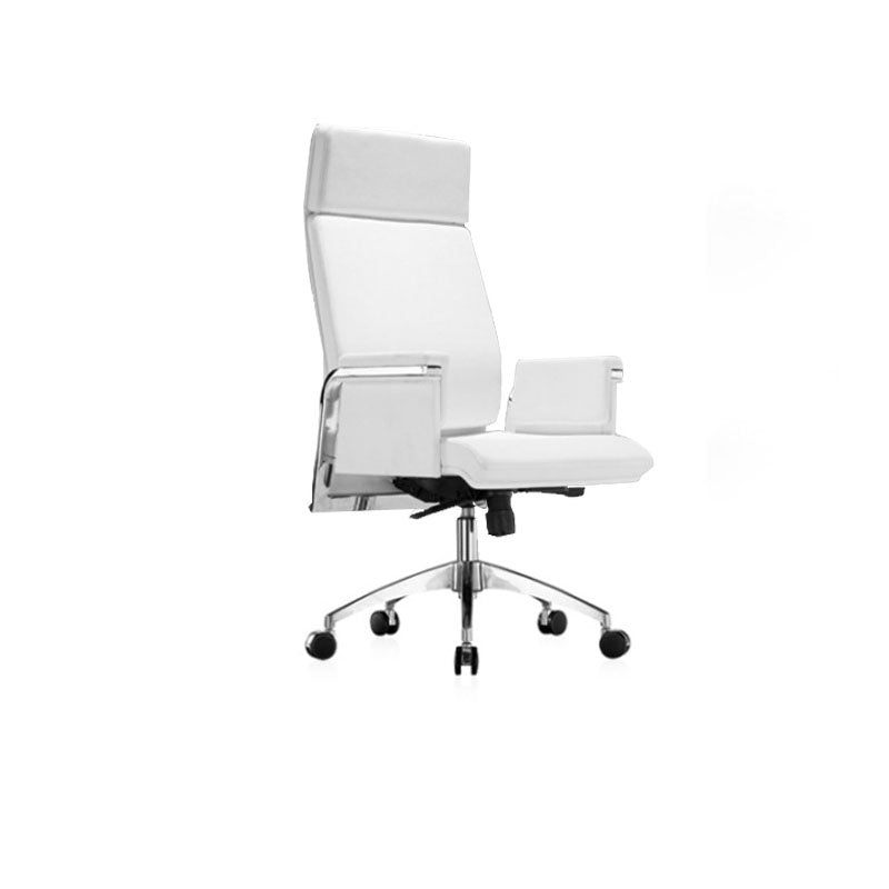 Modern Computer Chair Fixed Arms Chair High Back Leather Management Office Chair