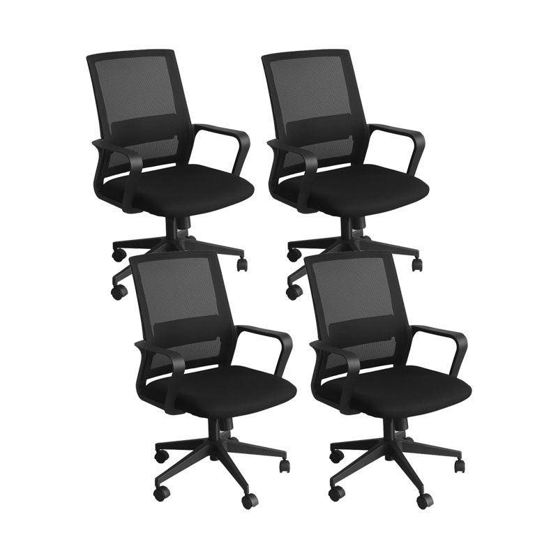 Modern No Distressing Office Chair Breathable AirGrid Fixed Arms Chair