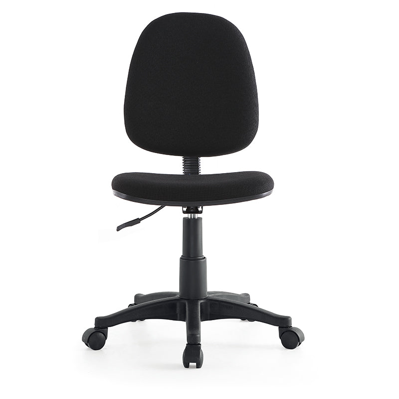 Modern Armless Upholstered Office Chair Nylon Height-adjustable Office Chair