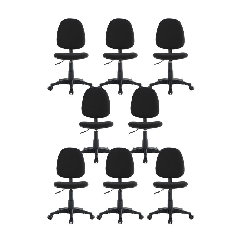 Modern Armless Upholstered Office Chair Nylon Height-adjustable Office Chair