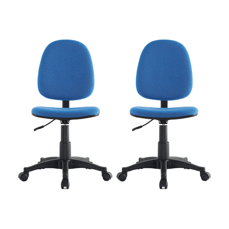 Modern Armless Upholstered Office Chair Nylon Height-adjustable Office Chair