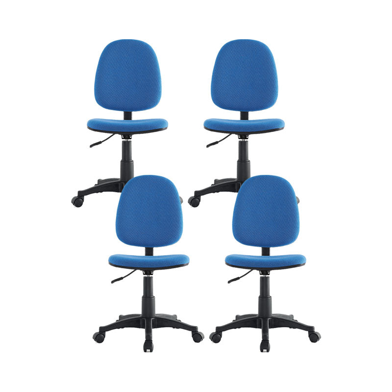 Modern Armless Upholstered Office Chair Nylon Height-adjustable Office Chair