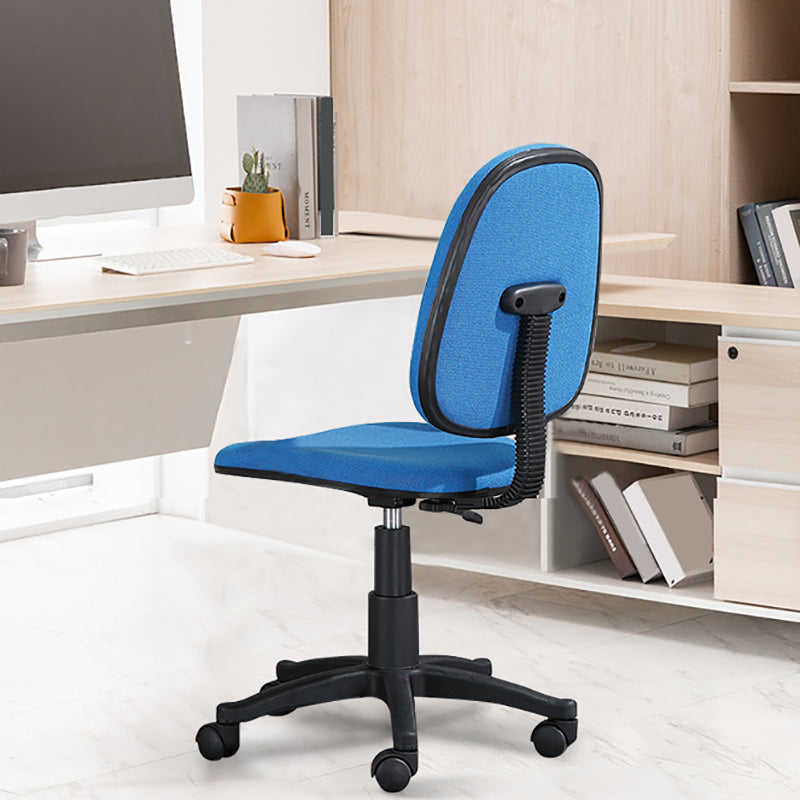 Modern Armless Upholstered Office Chair Nylon Height-adjustable Office Chair