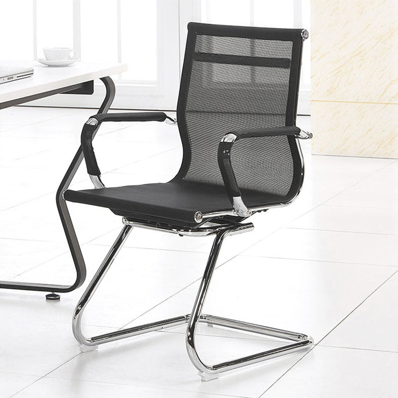 Fixed Arms Conference Chair Modern No Wheels Conference Chair