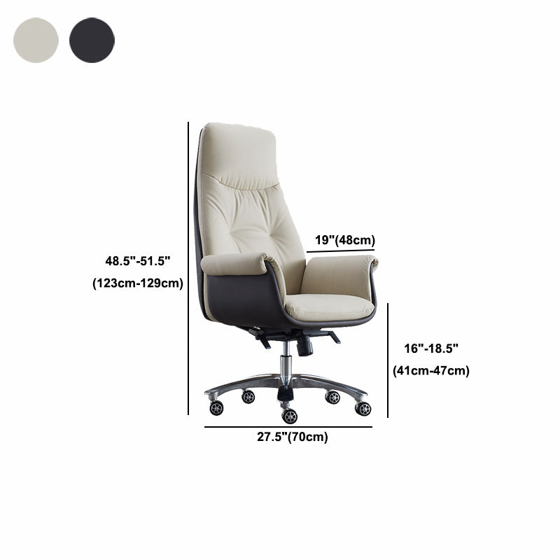 Swivel with Wheels Office Chair CorLiving Workspace Leather Chair