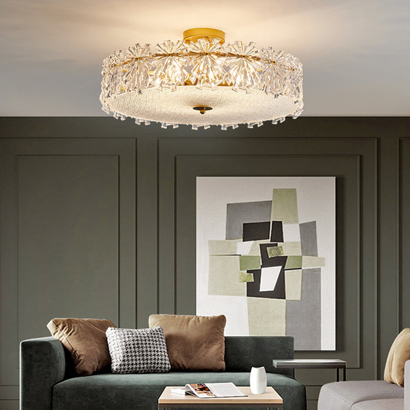 Modern Style Ceiling Light Creative Glass Flush Mount Light Fixture