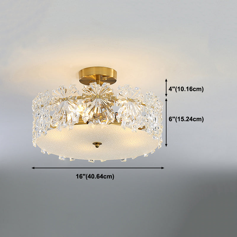 Modern Style Ceiling Light Creative Glass Flush Mount Light Fixture