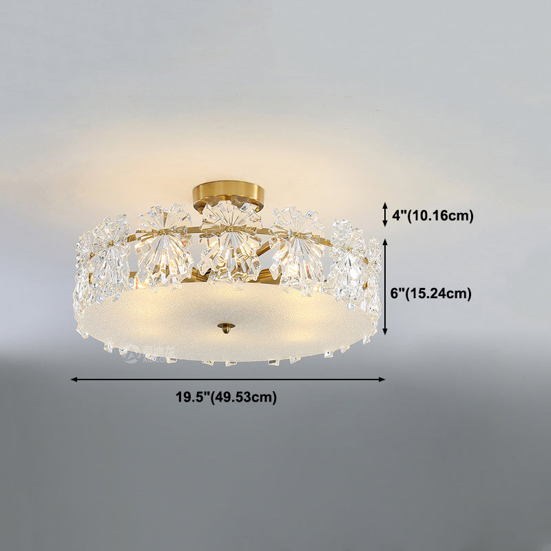 Modern Style Ceiling Light Creative Glass Flush Mount Light Fixture