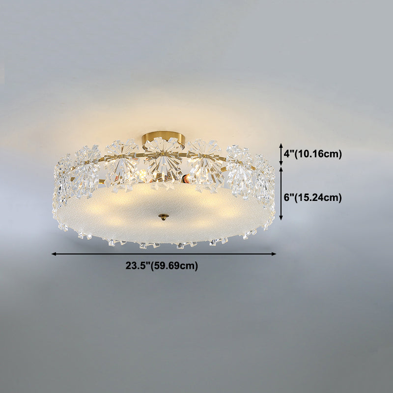 Modern Style Ceiling Light Creative Glass Flush Mount Light Fixture