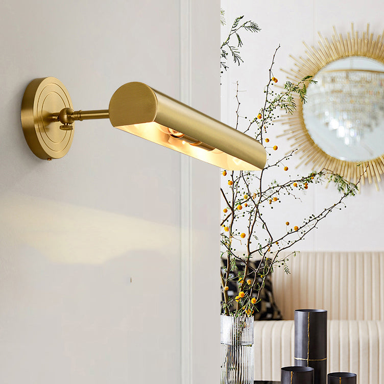 Modern Wall Sconce Geometric Shape Vanity Lamp with Metal Shade for Bathroom