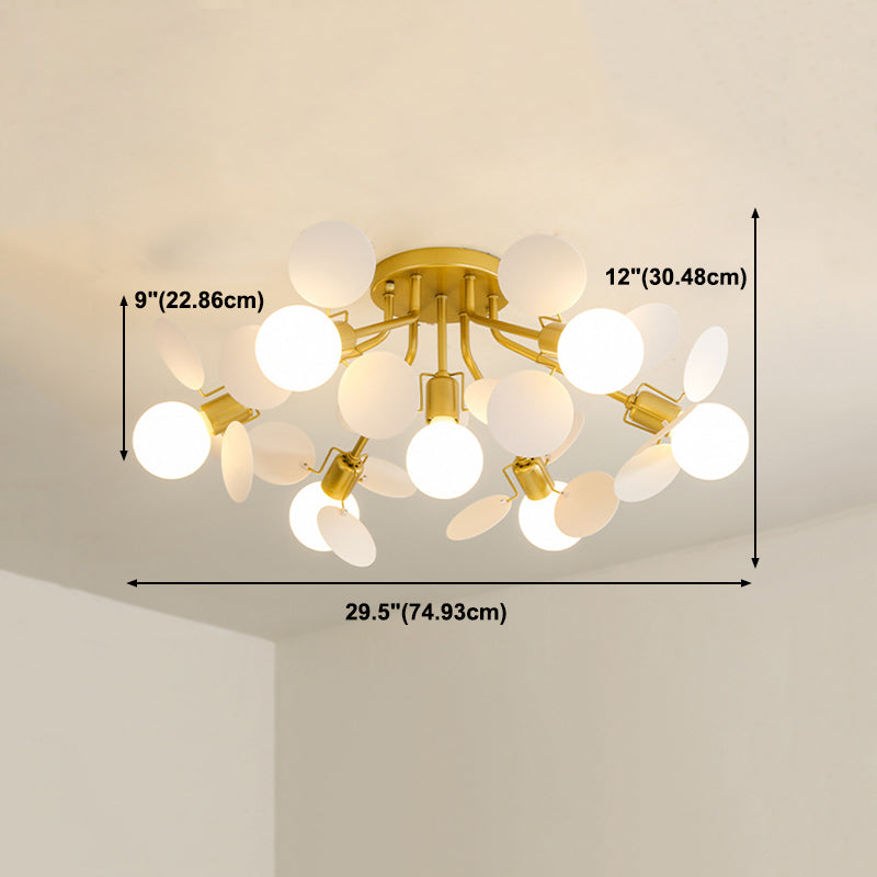 Modern Flush Mount Light Metal Flush Mount Lamp for Dining Room