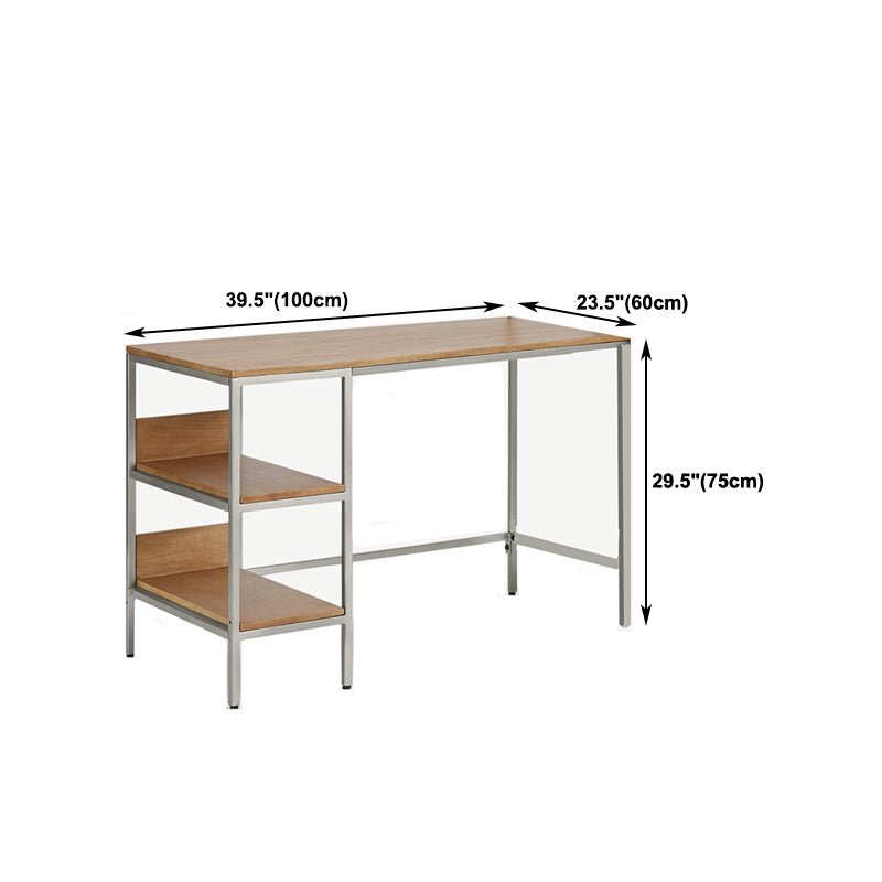 Contemporary L-Shape Office Desk Solid Wood Home Writing Desk