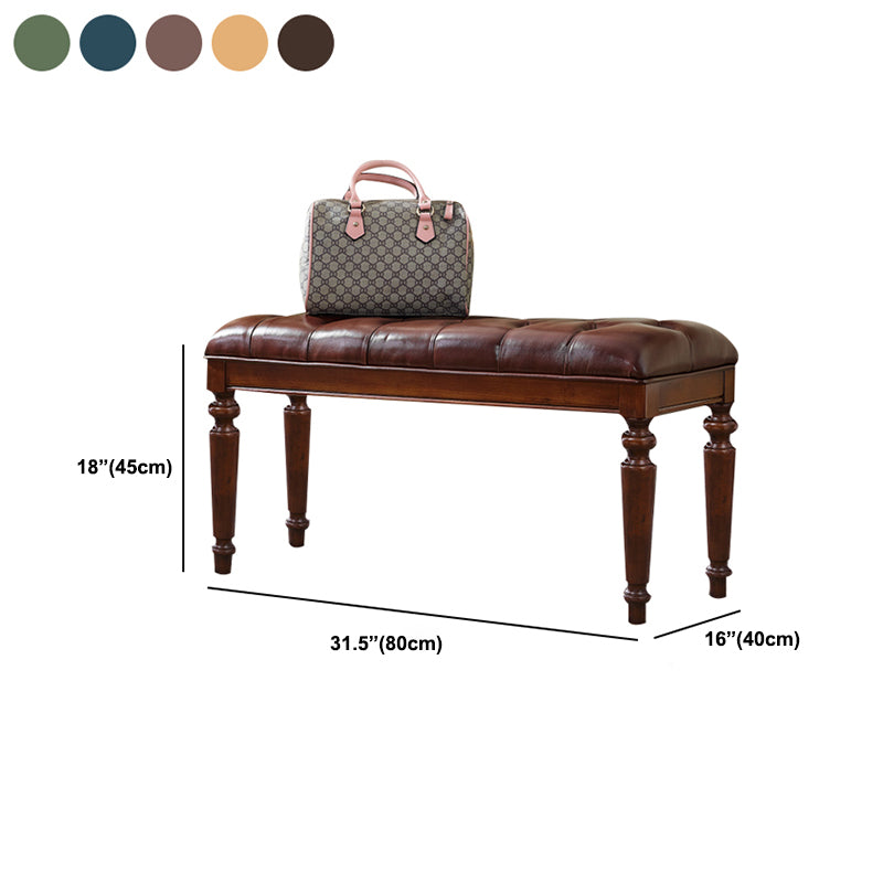 Rectangle 17.7"H Entryway Bench Cushioned Upholstered Seating Bench