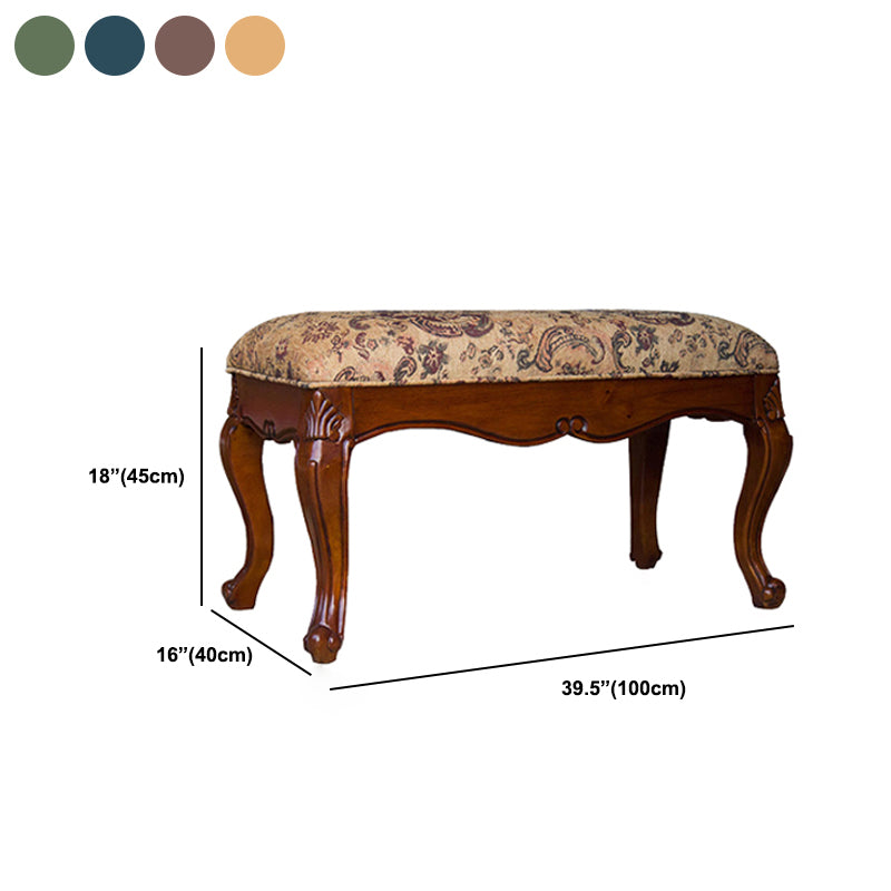 Rectangle 17.7"H Entryway Bench Cushioned Upholstered Seating Bench