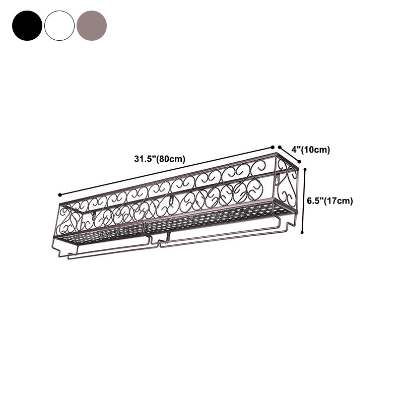 Metal Wall Mounted Wine Glass Stemware Rack Holder Industrial Wine Holder
