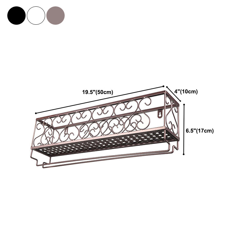 Metal Wall Mounted Wine Glass Stemware Rack Holder Industrial Wine Holder