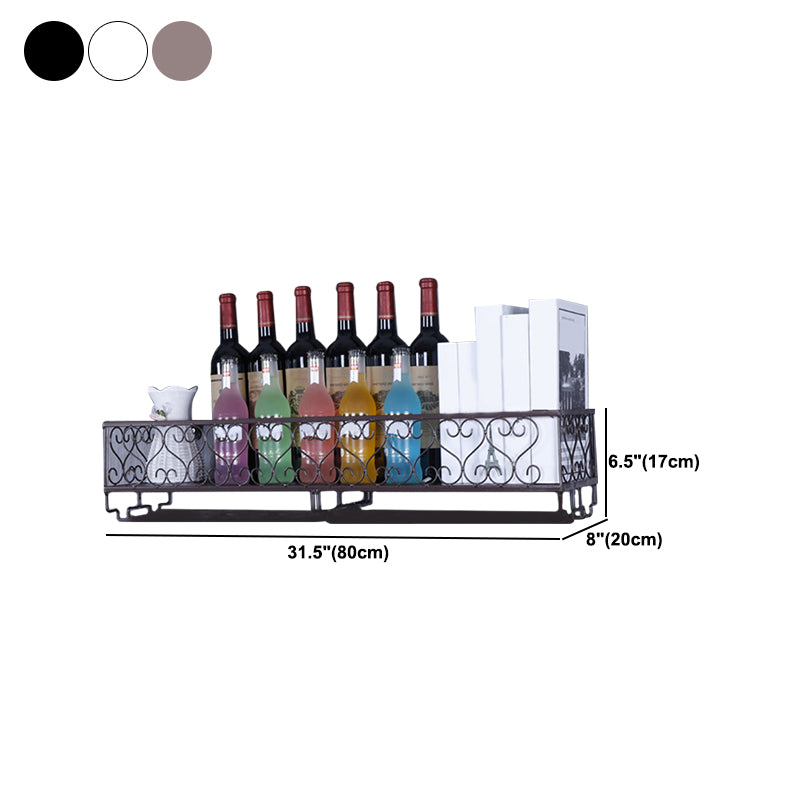 Metal Wall Mounted Wine Glass Stemware Rack Holder Industrial Wine Holder