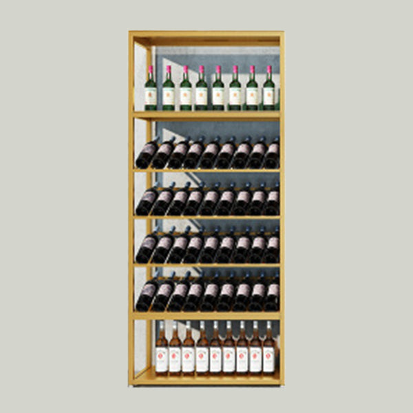 Modern Floor Wine Bottle & Glass Rack Metal  Wine Rack with Shelf