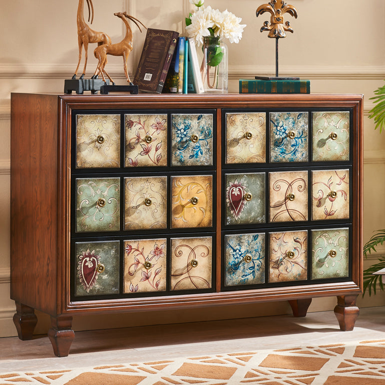 Modern Style Wood Buffet Sideboard Dining Room Buffet Server in Brown