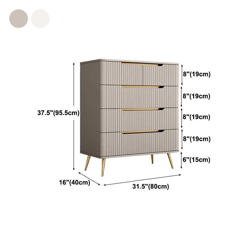 Modern Engineered Wood Credenza Stone Countertop Buffet Table with Drawer for Living Room