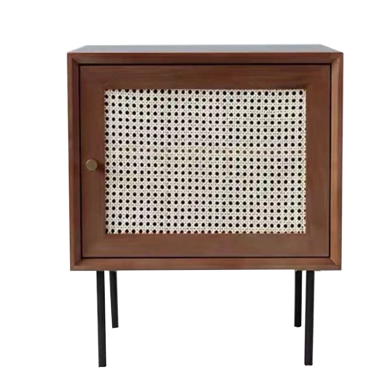 Modern Bedside Cabinet Solid Wood Accent Table Nightstand with Legs