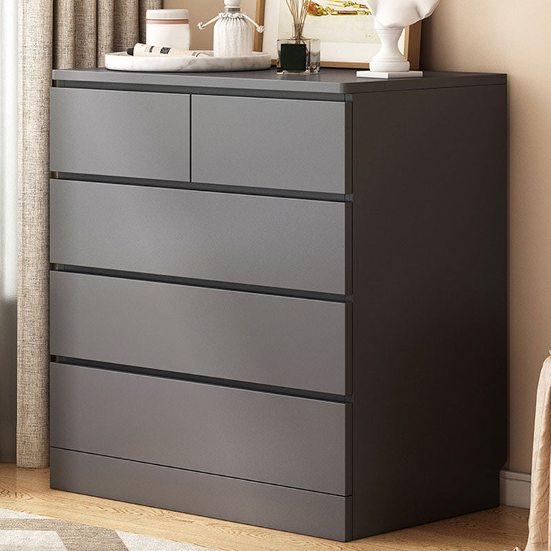 Contemporary Chest Vertical Gray Storage Chest with Drawer for Bedroom