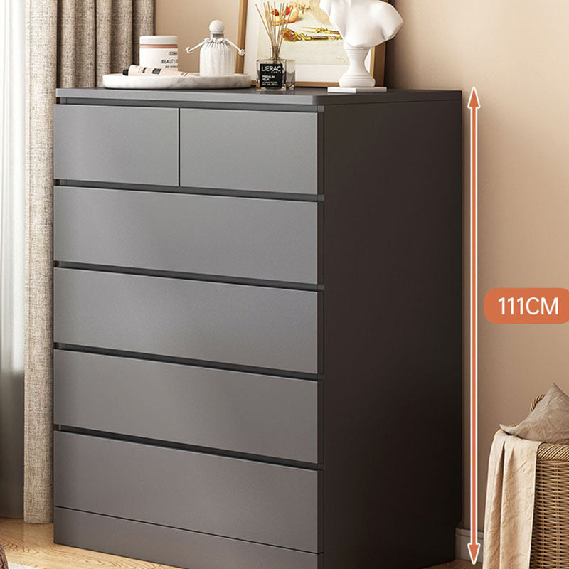 Contemporary Chest Vertical Gray Storage Chest with Drawer for Bedroom