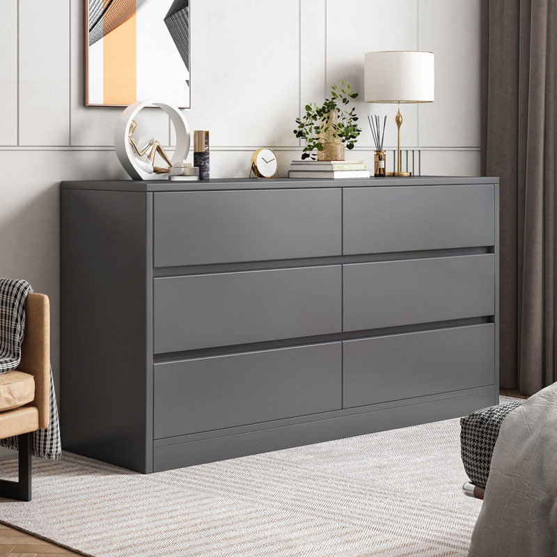 Contemporary Wood Double Dresser Bedroom Horizontal Storage Chest