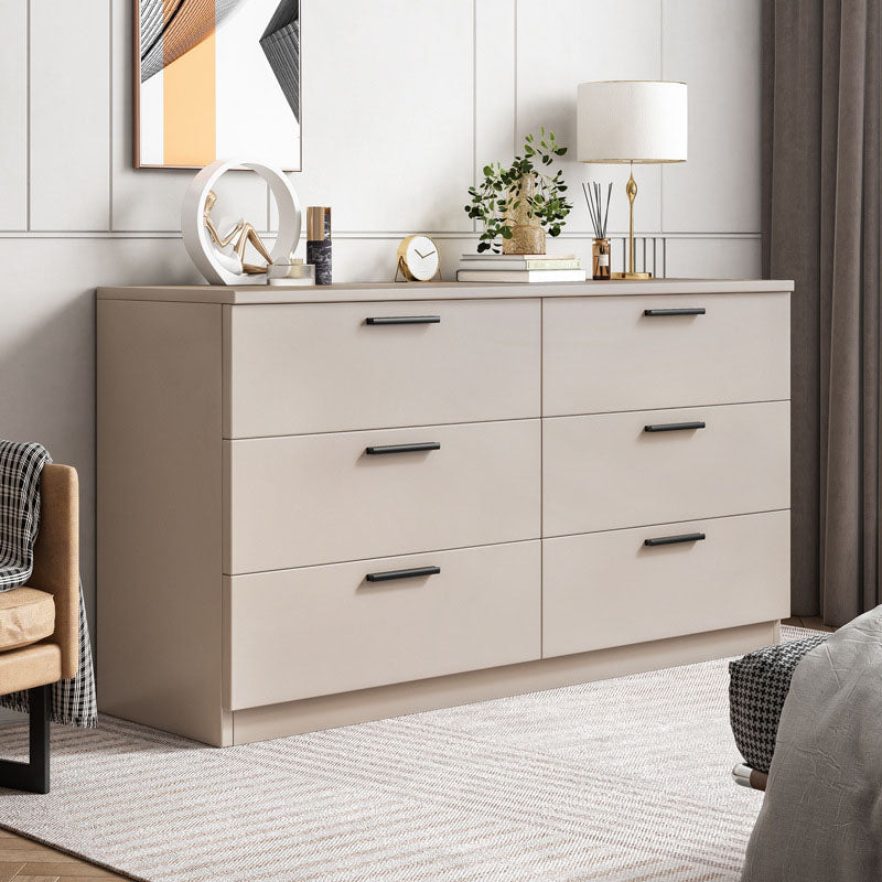 Contemporary Wood Double Dresser Bedroom Horizontal Storage Chest