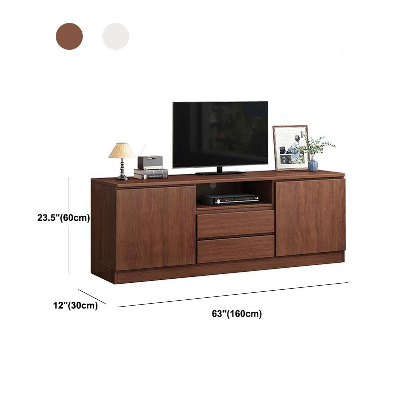 58-inch H Traditional TV Stand Console Wood TV Stand With 2 Doors