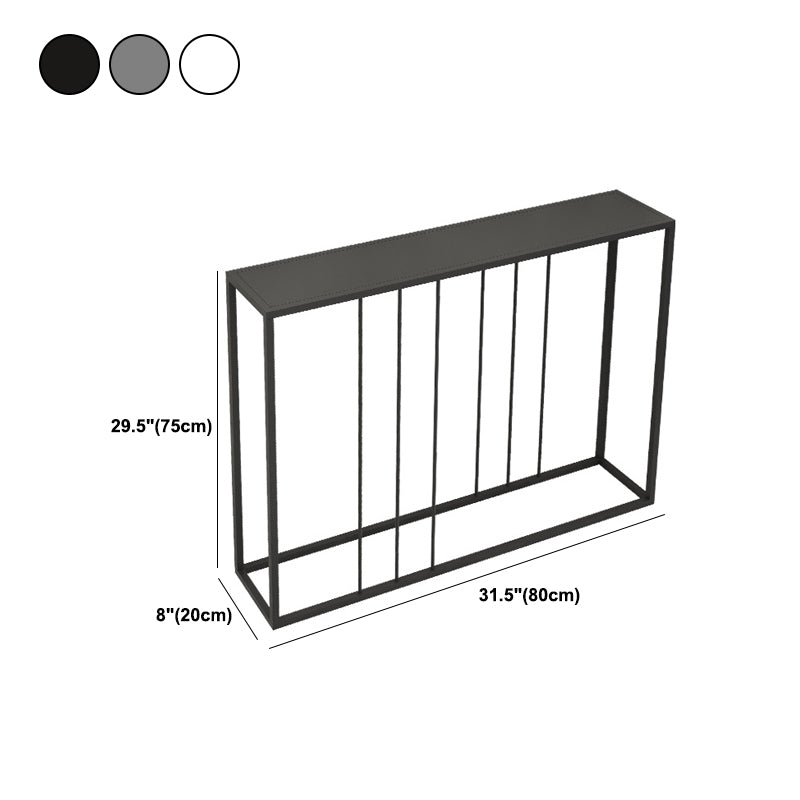 7" Wide Stone Contemporary Console Table Rectangle Sofa Table