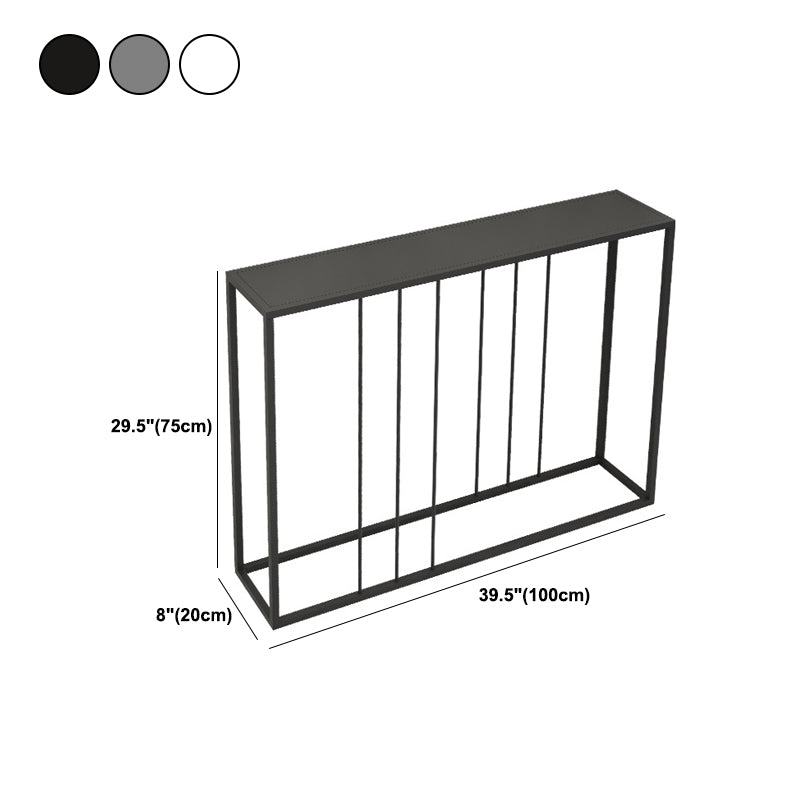 7" Wide Stone Contemporary Console Table Rectangle Sofa Table