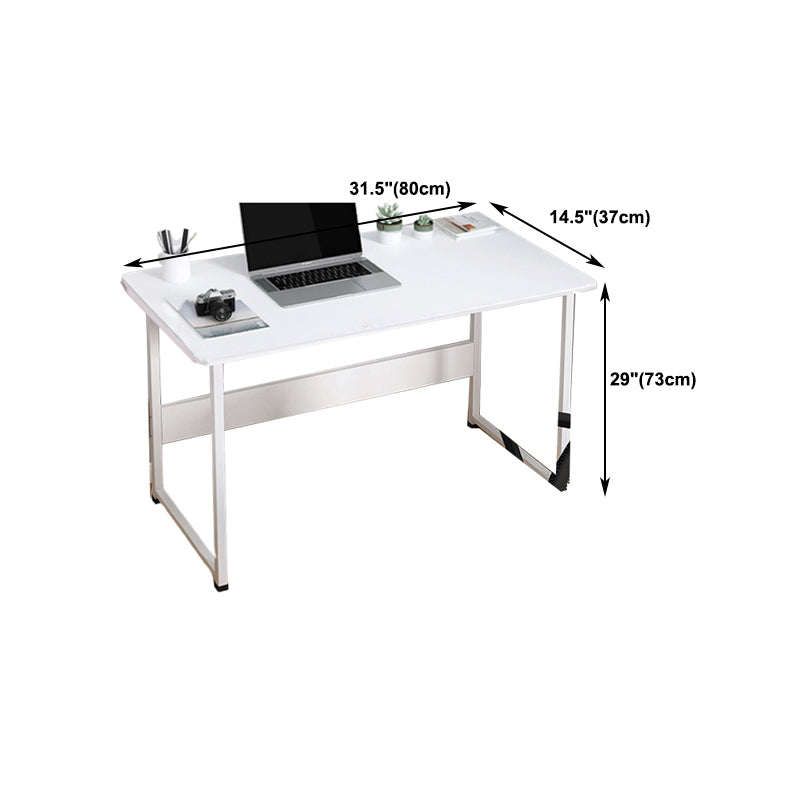 Contemporary Office Desk Rectangular Gaming Desk with Metal Legs