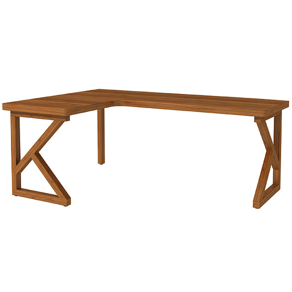 Solid Wood L-Shape Writing Desk Modern Meeting Desk for Office