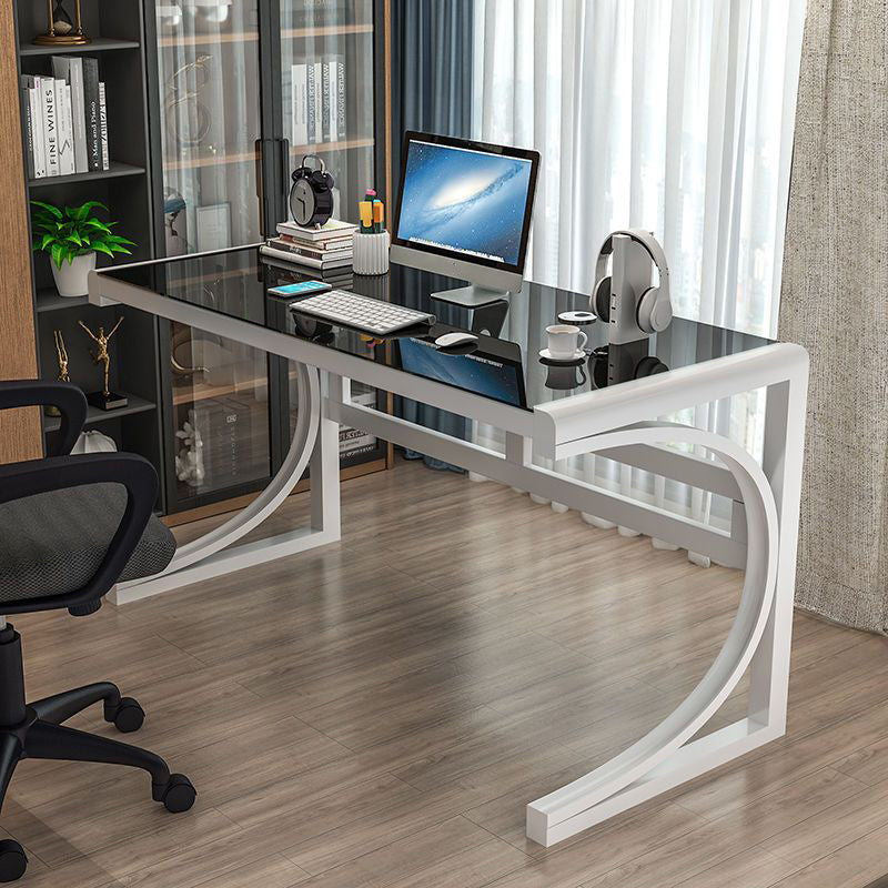 Rectangular Cable Management Computer Desk 29.5-inch Gaming Desk