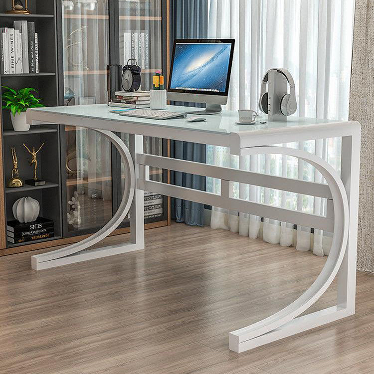 Rectangular Cable Management Computer Desk 29.5-inch Gaming Desk